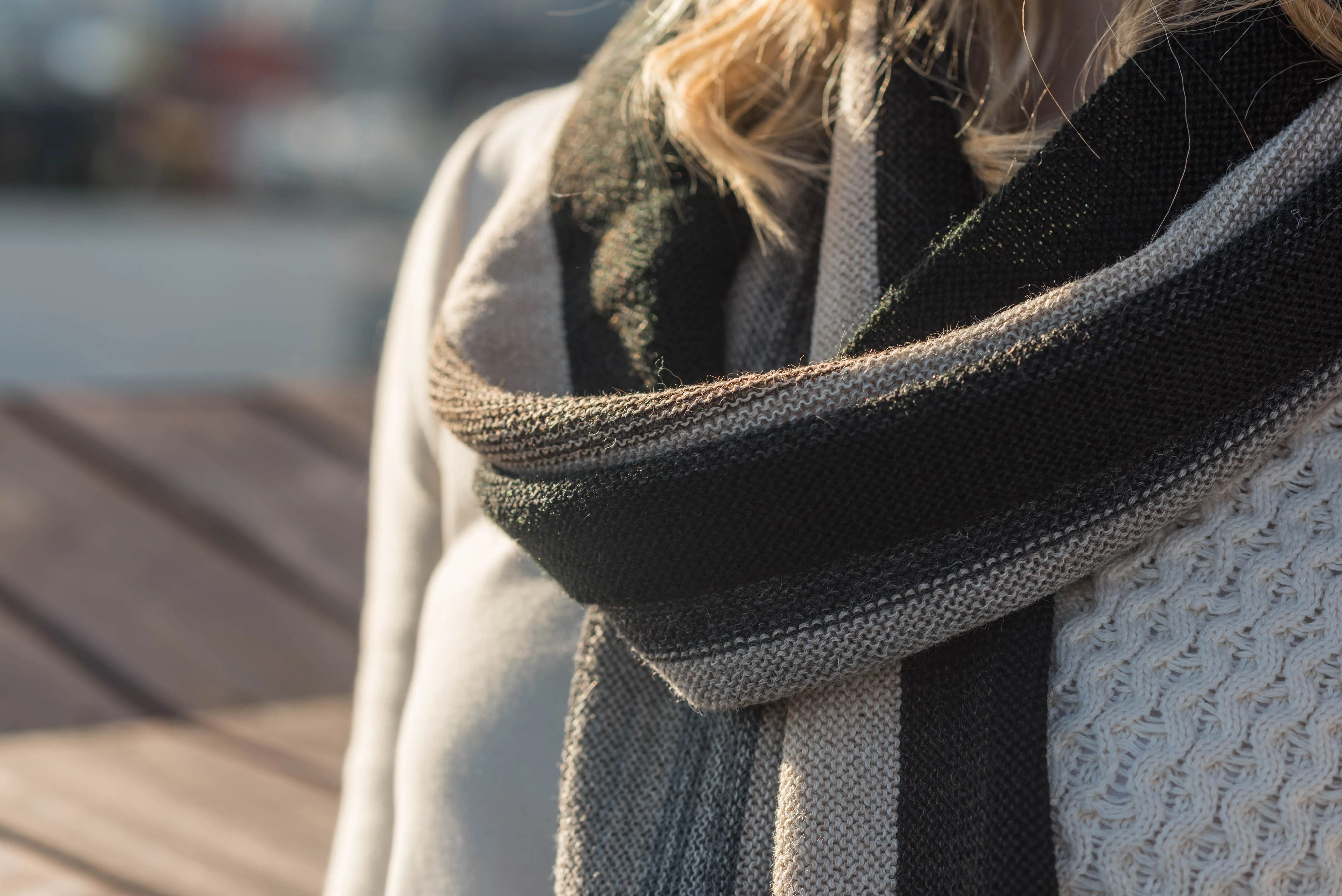 100% Alpaca Wool Fuego Pattern Scarf