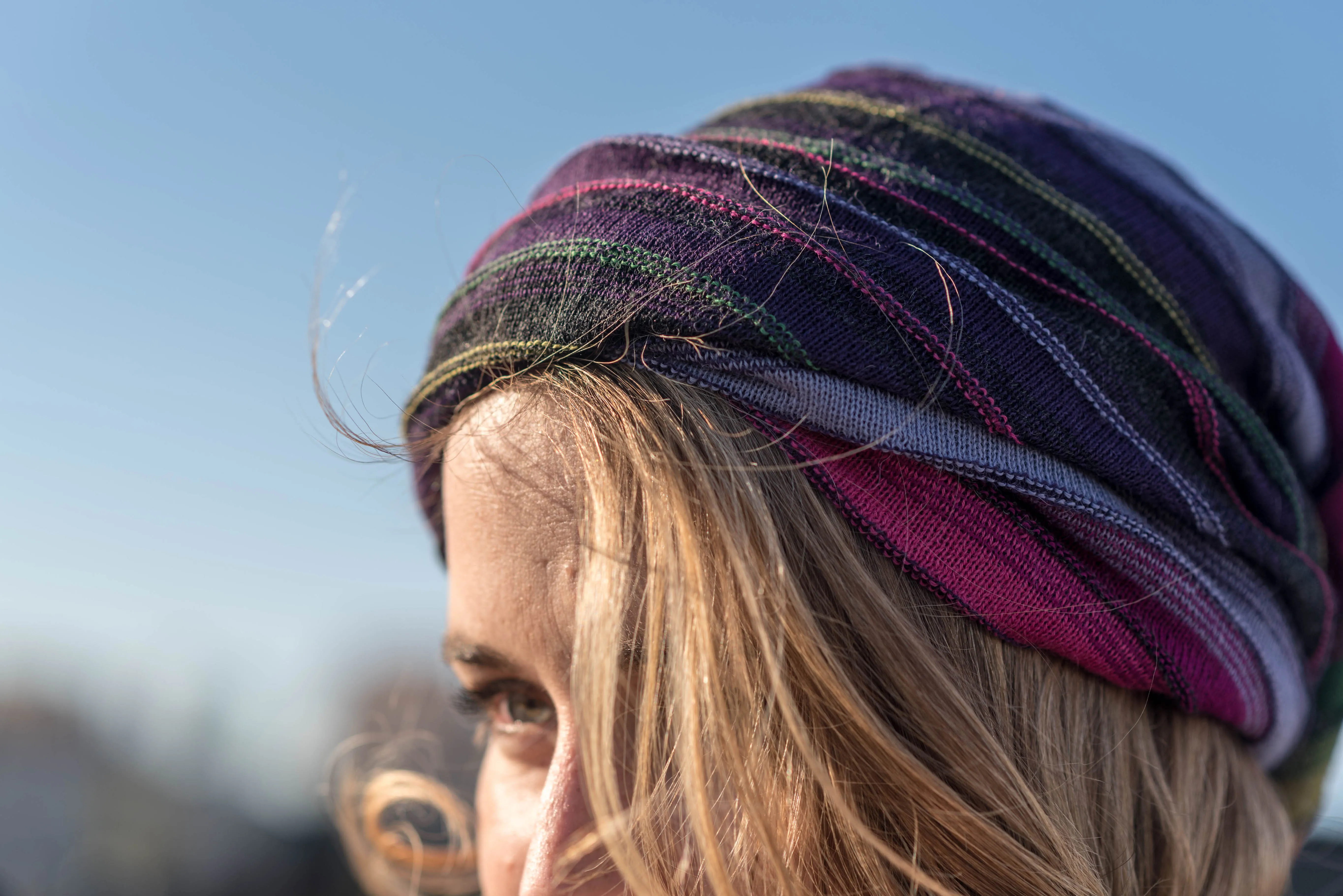 100% Alpaca Wool Tubular Scarf (Festive Colors)