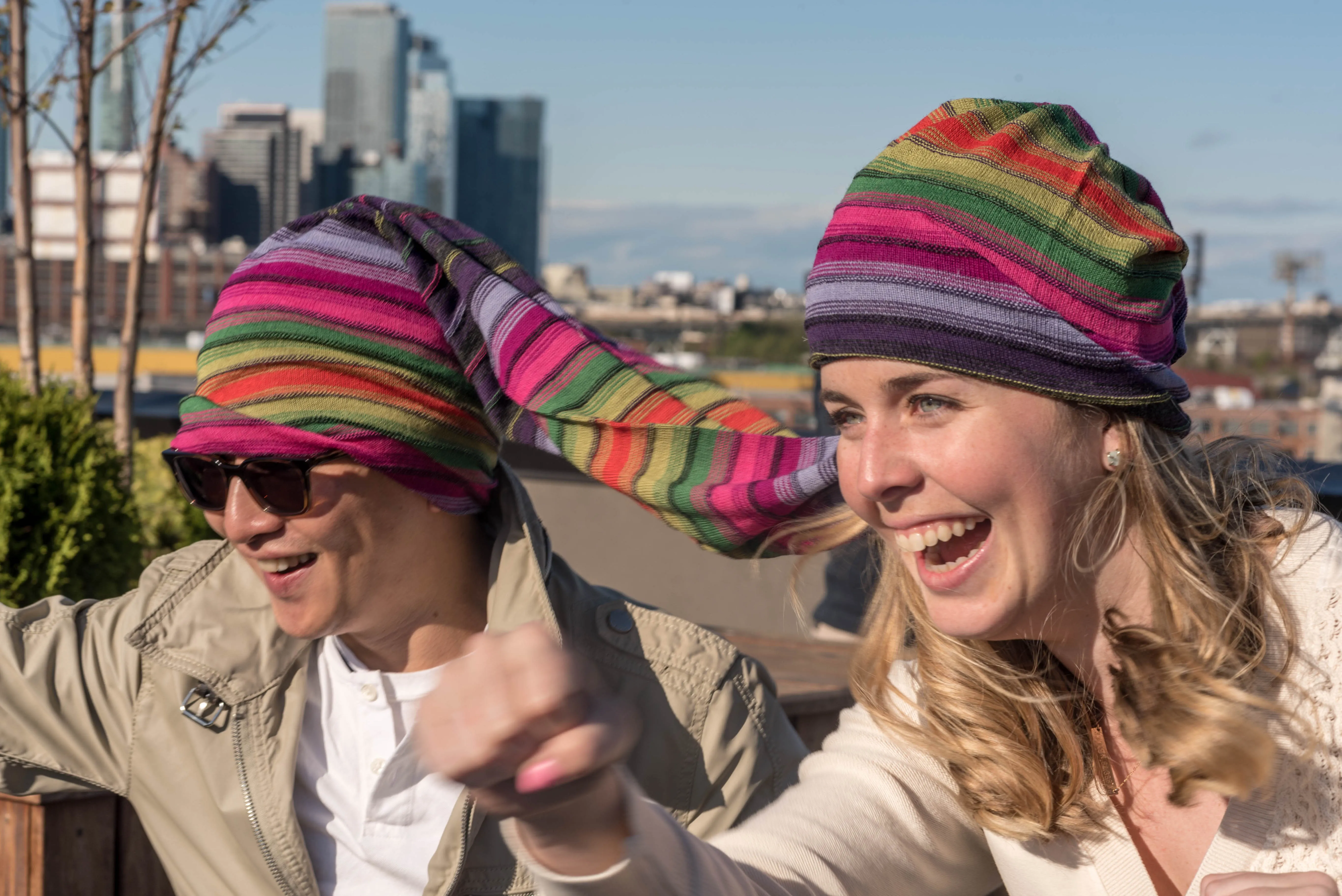 100% Alpaca Wool Tubular Scarf (Festive Colors)