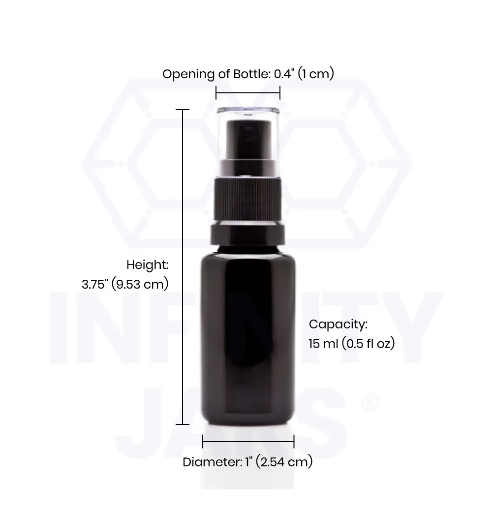 15 ml Glass Fine Mist Spray Bottle
