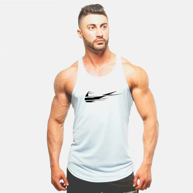 2018 fashion Golds gyms Brand singlet canotte bodybuilding stringer tank top men fitness T shirt muscle guys sleeveless vest