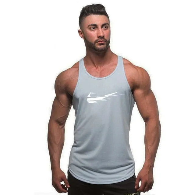 2018 fashion Golds gyms Brand singlet canotte bodybuilding stringer tank top men fitness T shirt muscle guys sleeveless vest