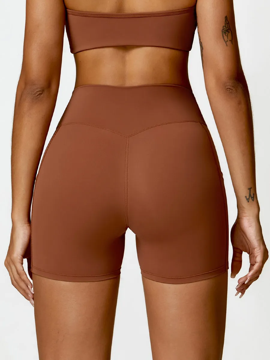 2pcs Sports Bras Skin-Friendly Sports Set Workout Set Fitness Shorts Set