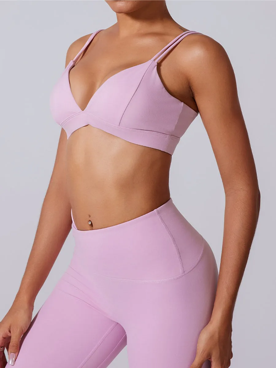 2pcs Sports Bras Skin-Friendly Sports Set Workout Set Fitness Yoga Suit