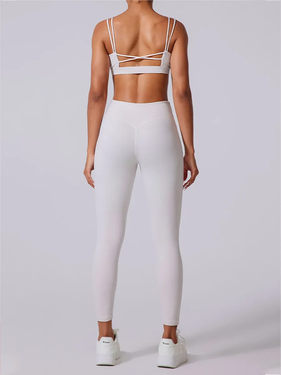 2pcs Sports Bras Skin-Friendly Sports Set Workout Set Fitness Yoga Suit