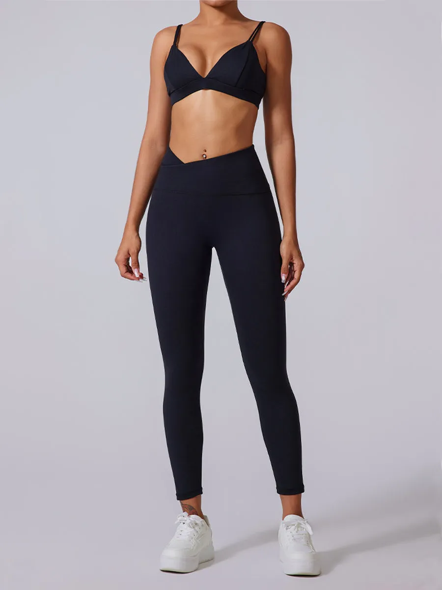 2pcs Sports Bras Skin-Friendly Sports Set Workout Set Fitness Yoga Suit