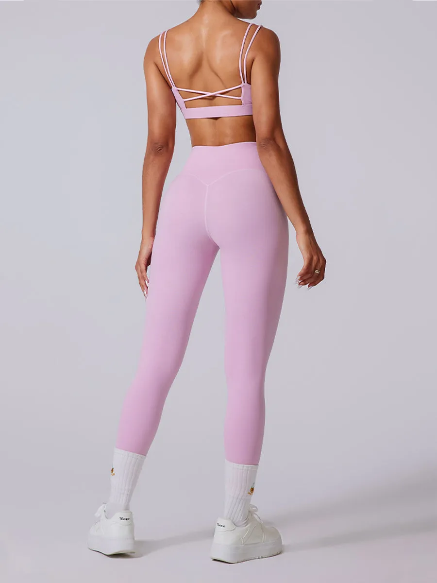 2pcs Sports Bras Skin-Friendly Sports Set Workout Set Fitness Yoga Suit
