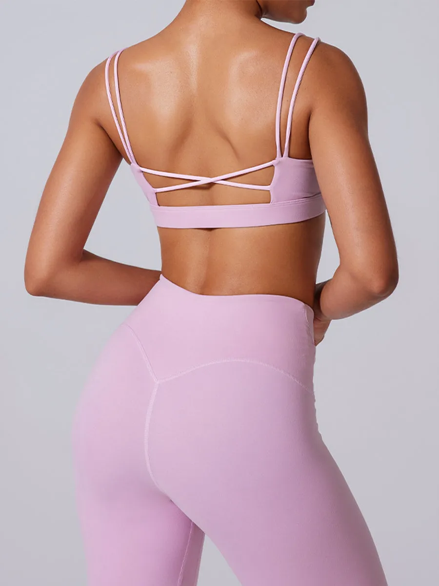 2pcs Sports Bras Skin-Friendly Sports Set Workout Set Fitness Yoga Suit