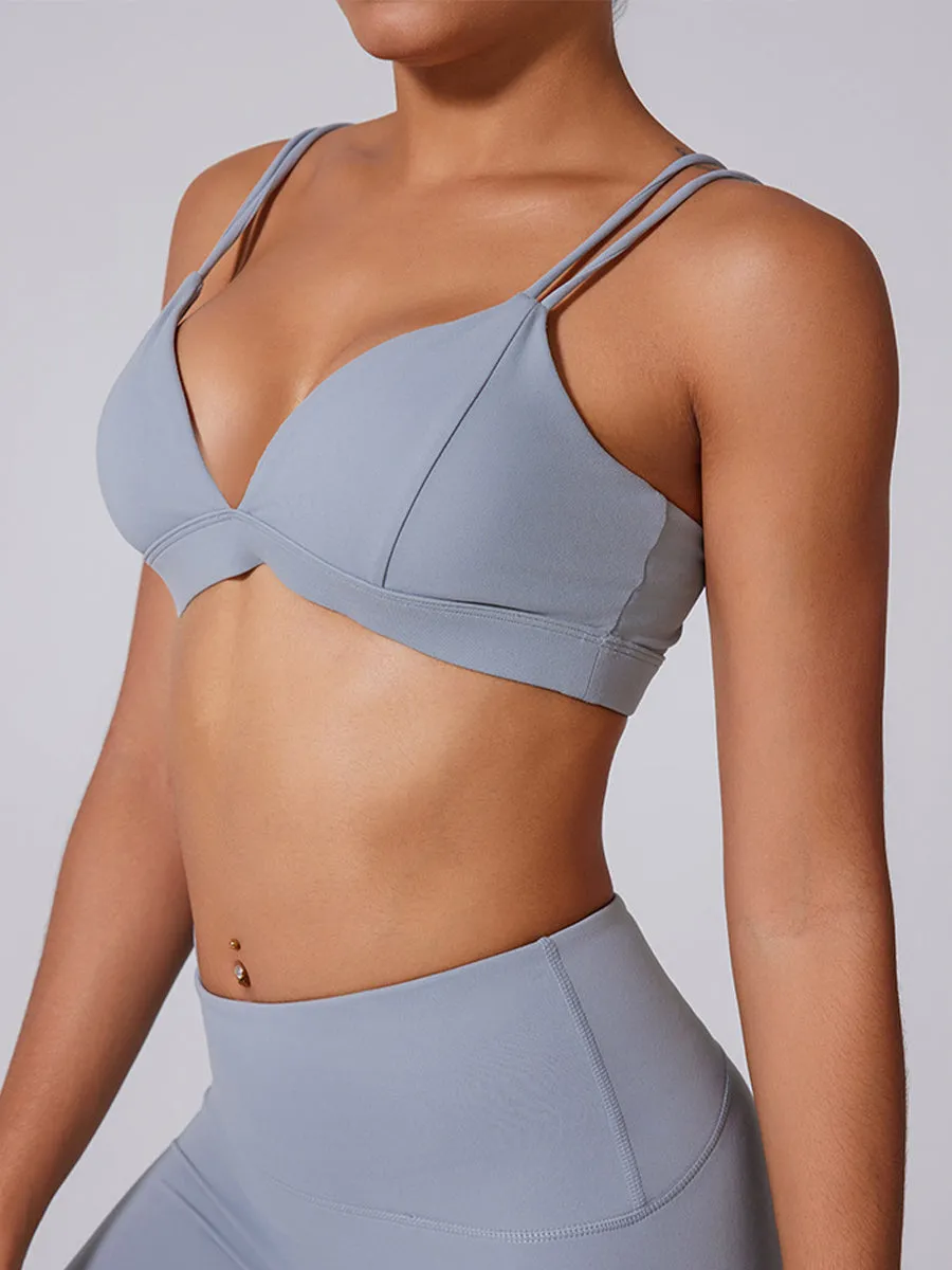 2pcs Sports Bras Skin-Friendly Sports Set Workout Set Fitness Yoga Suit