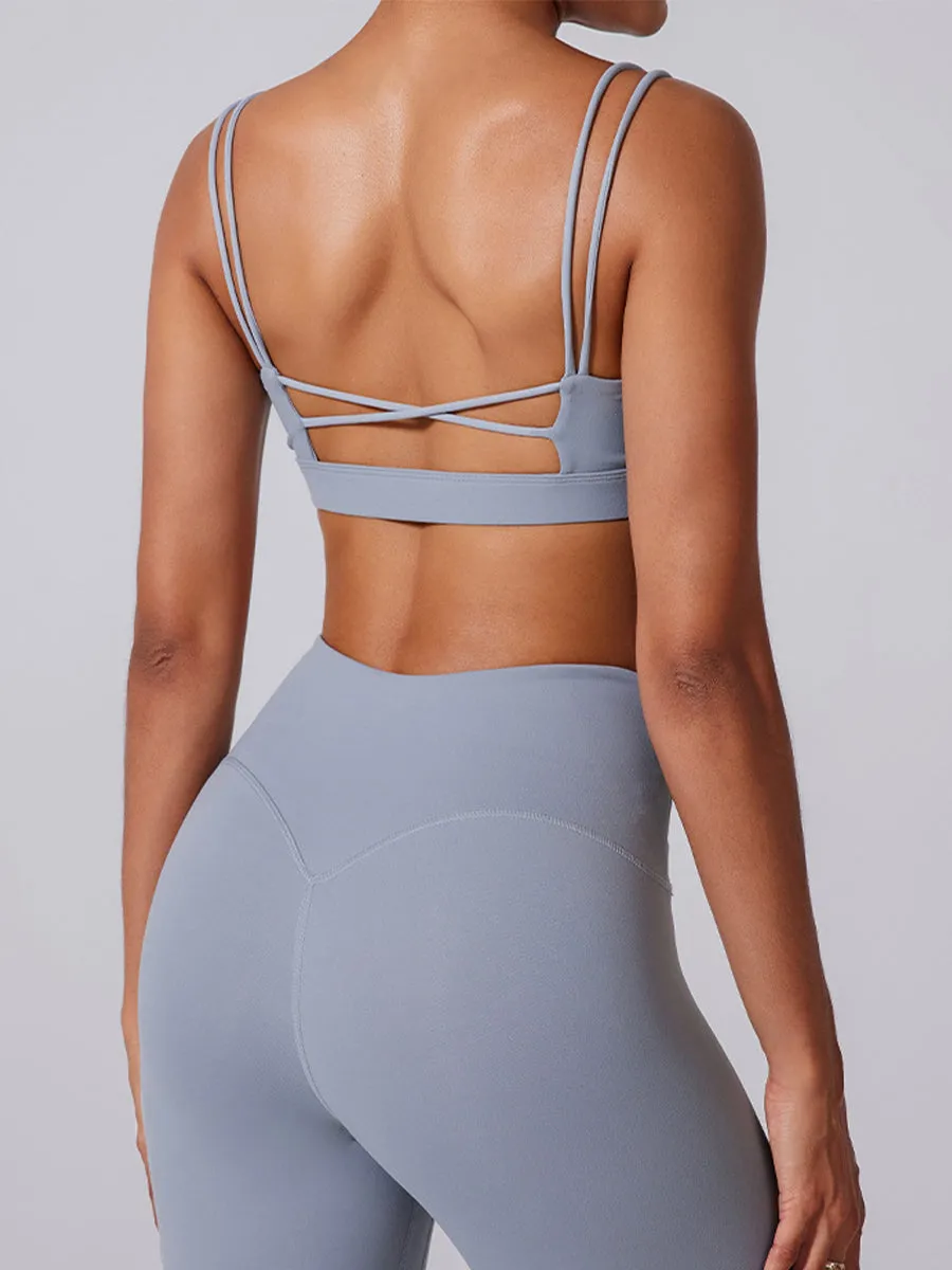 2pcs Sports Bras Skin-Friendly Sports Set Workout Set Fitness Yoga Suit