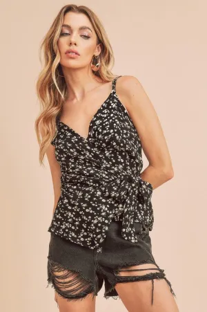 Aemi   Co Ditsy Floral Surplice Adjustable Straps Cami