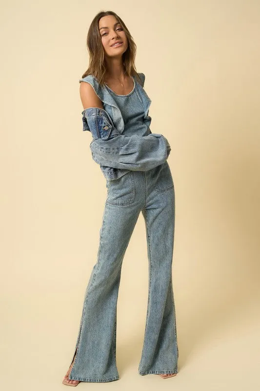Backless Ruffle Jumpsuit