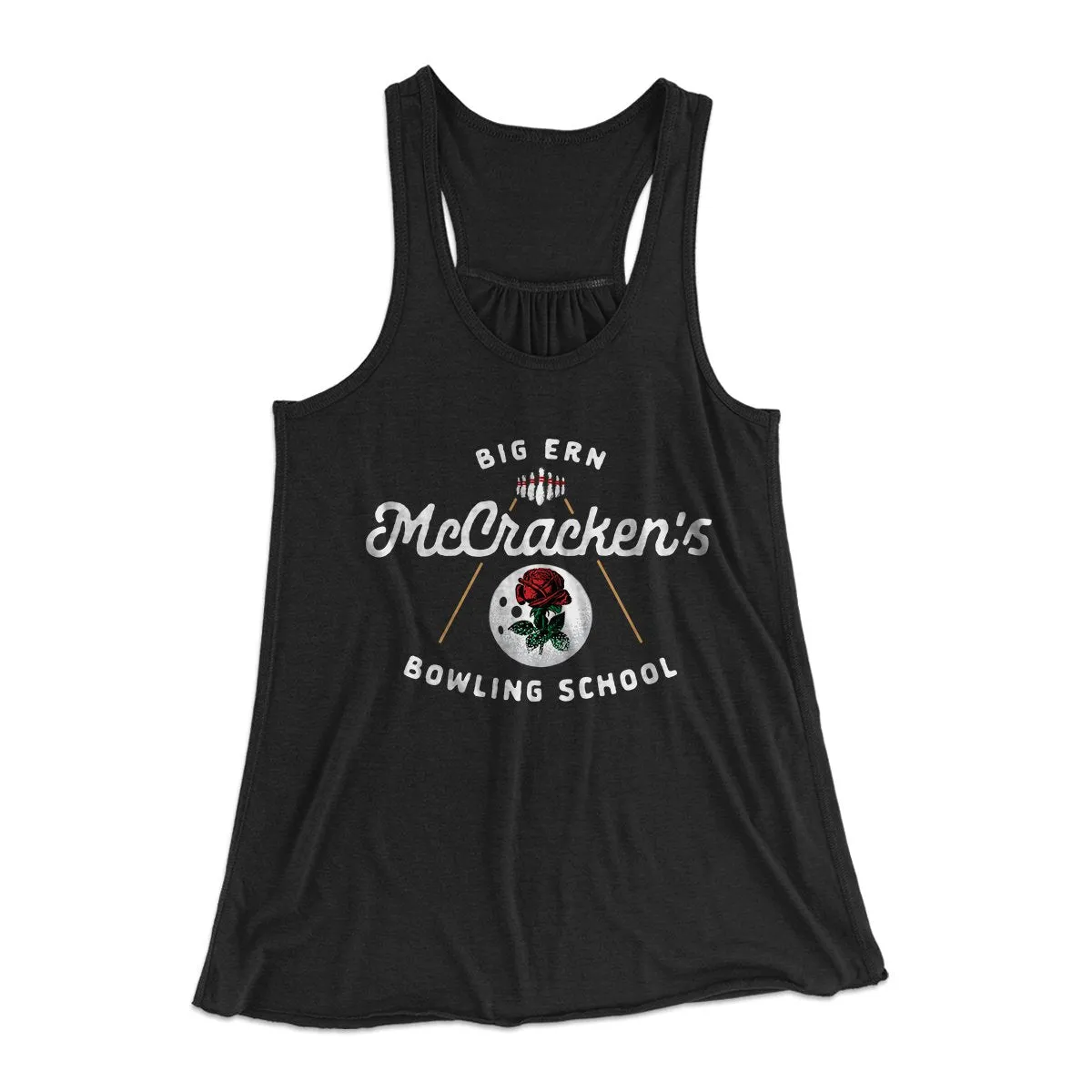 Big Ern McCracken's Bowling School Women's Flowey Tank Top