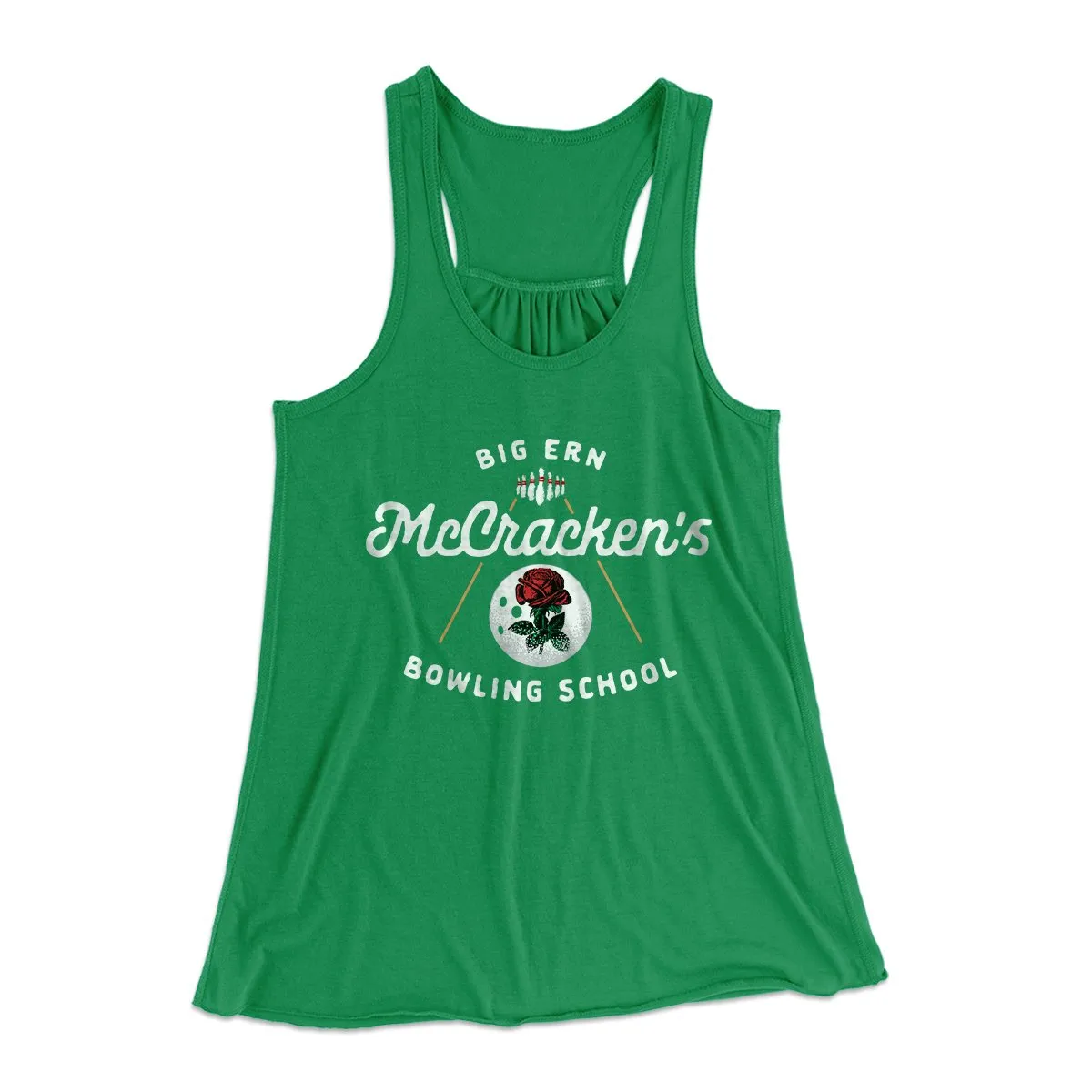 Big Ern McCracken's Bowling School Women's Flowey Tank Top