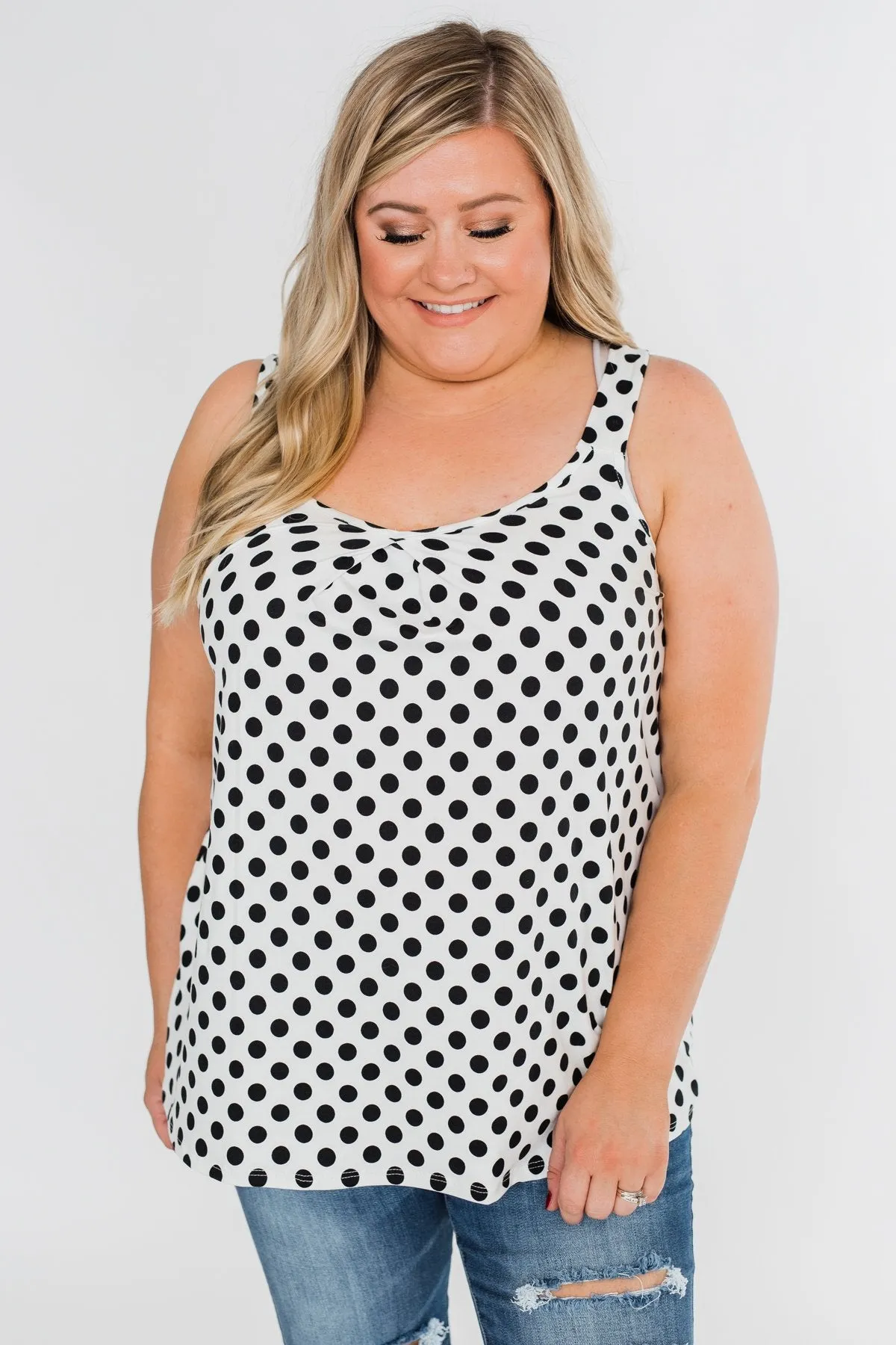 Black & White Polka Dot Tank Top