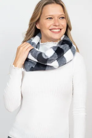 BLACK BUFFALO PLAID TWIST INFINITY SCARF