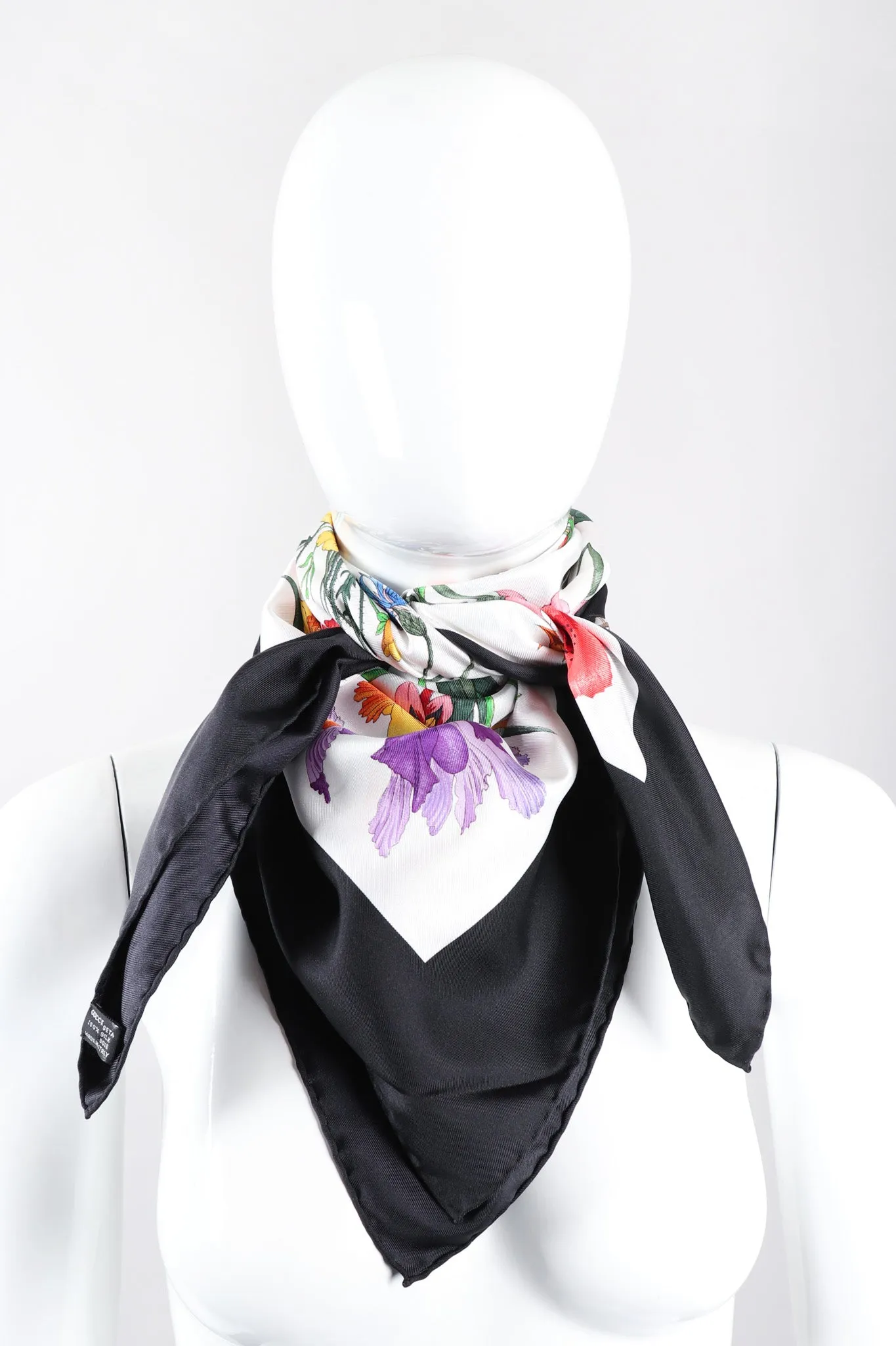 Black Flora Scarf