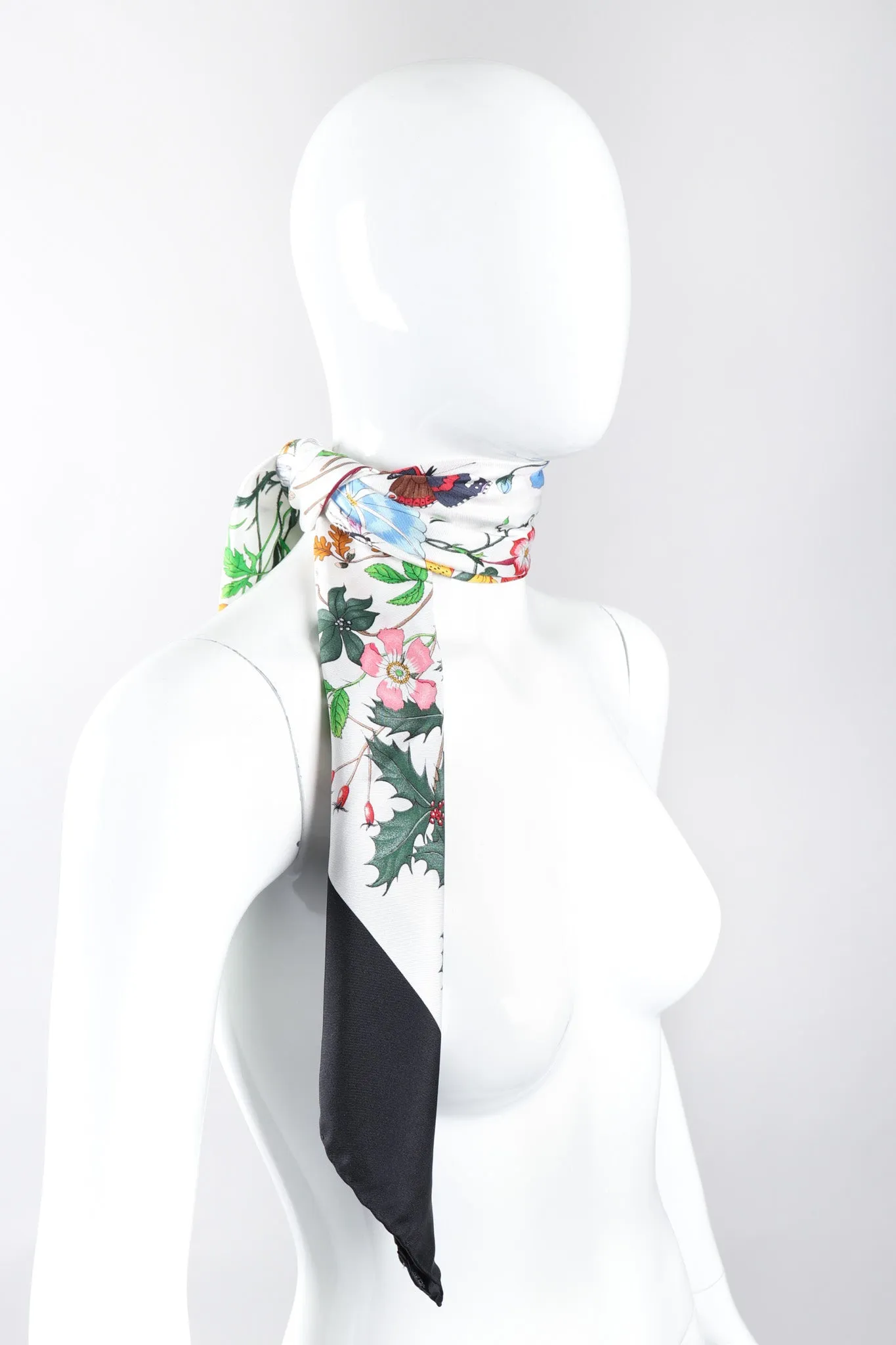 Black Flora Scarf