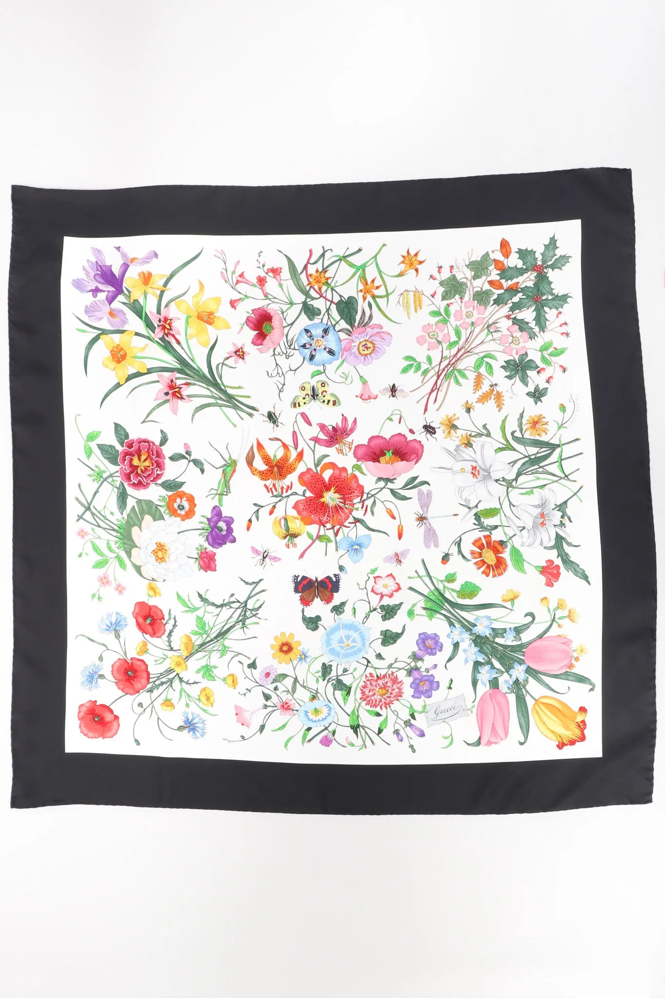 Black Flora Scarf