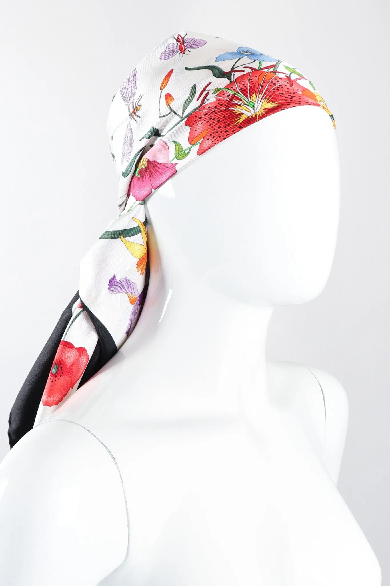 Black Flora Scarf