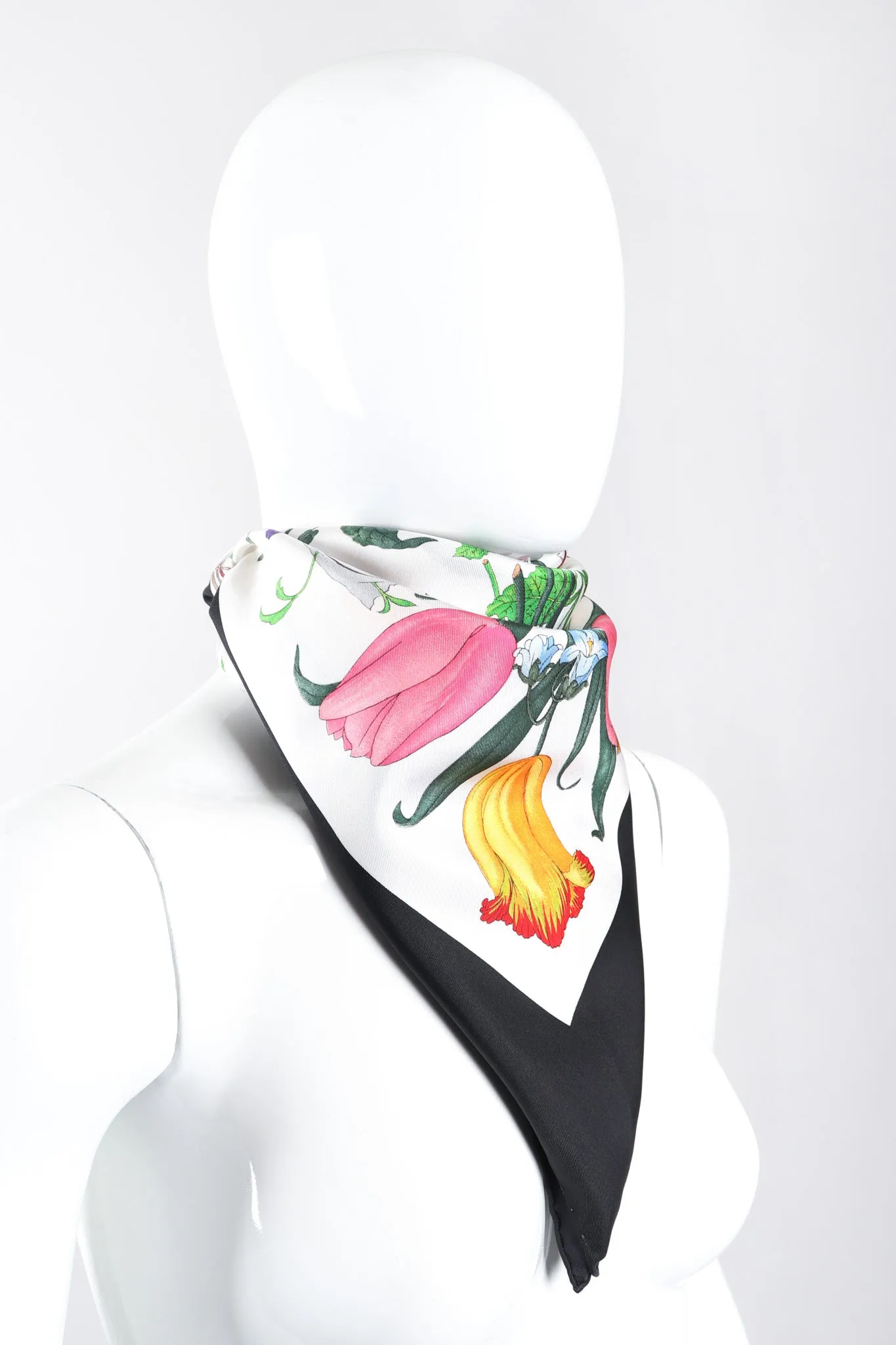 Black Flora Scarf
