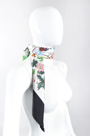 Black Flora Scarf
