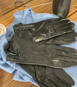 Black Leather Gloves