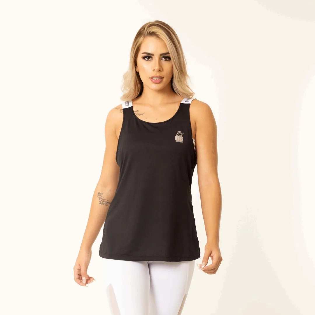 Black Tank Top With White Sports Top