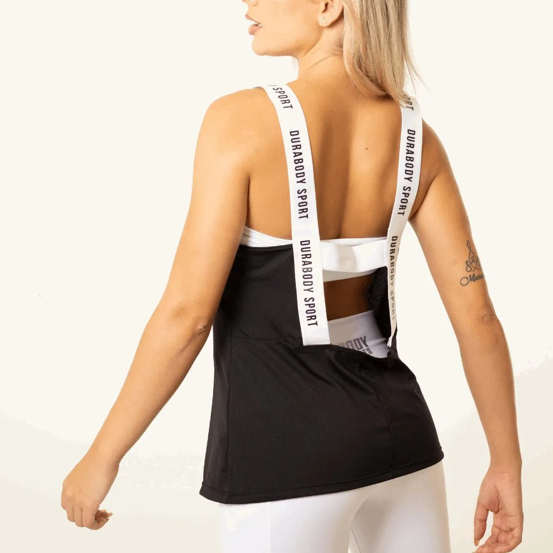 Black Tank Top With White Sports Top