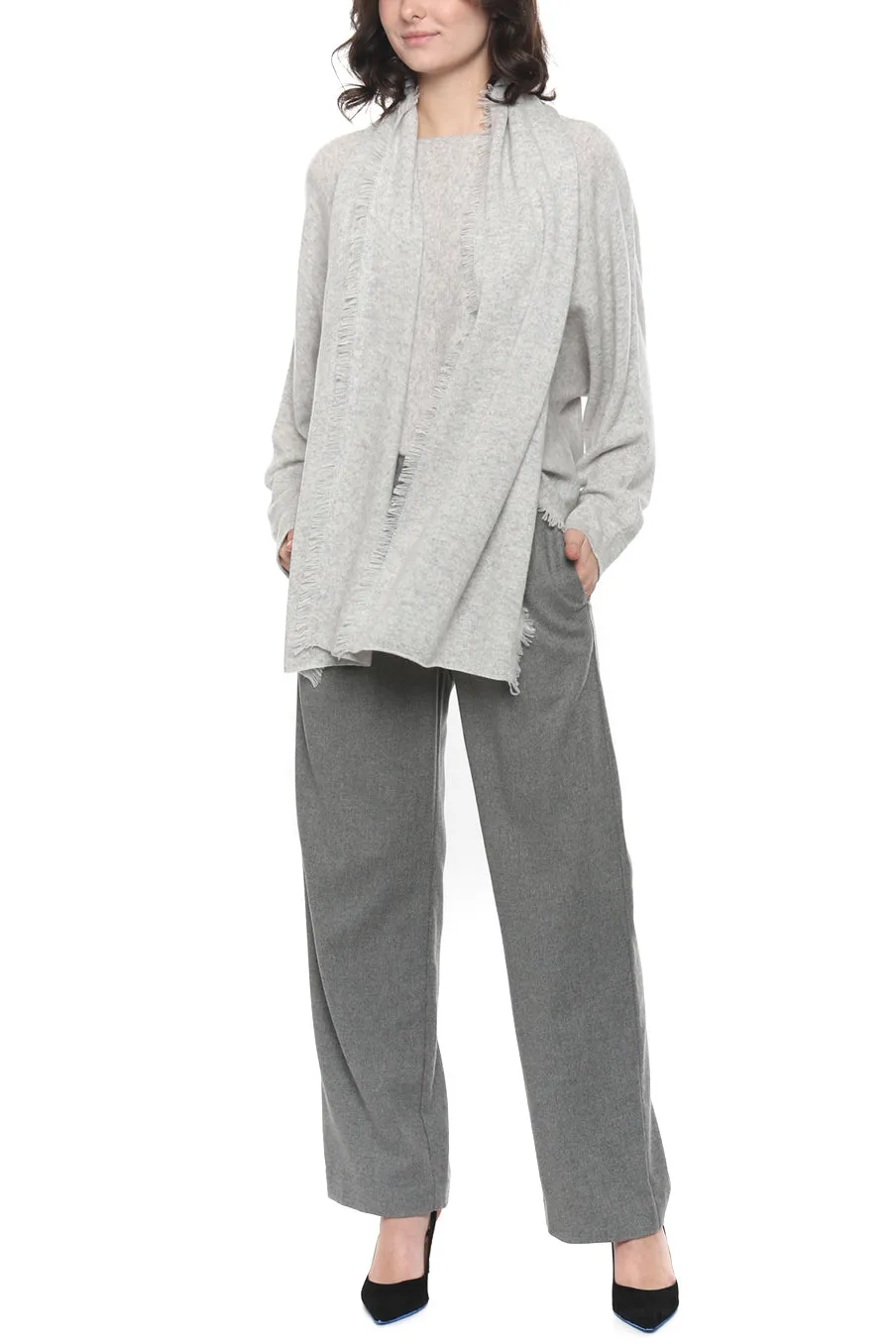 Cashmere Mini Fringe Scarf