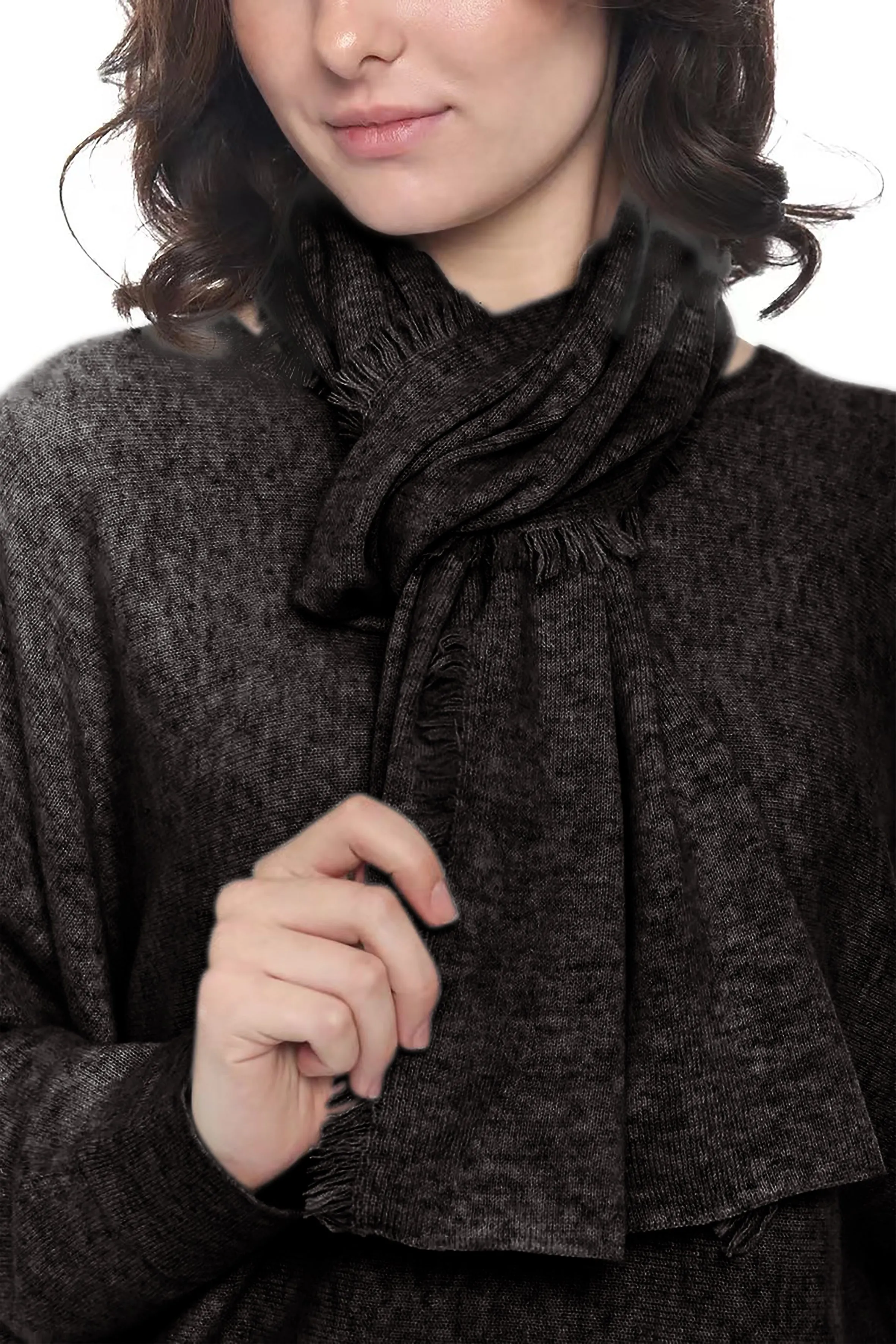Cashmere Mini Fringe Scarf