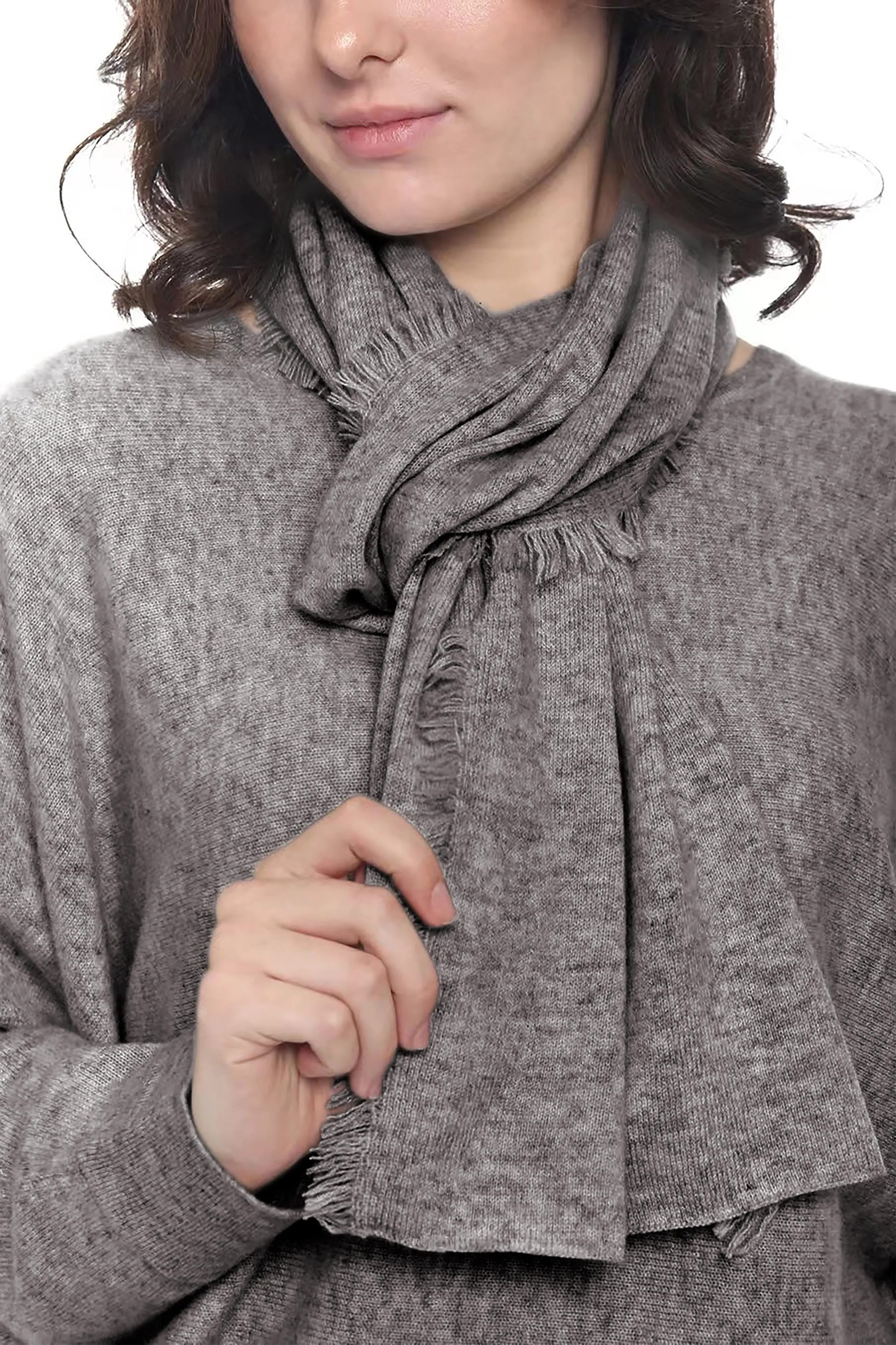 Cashmere Mini Fringe Scarf