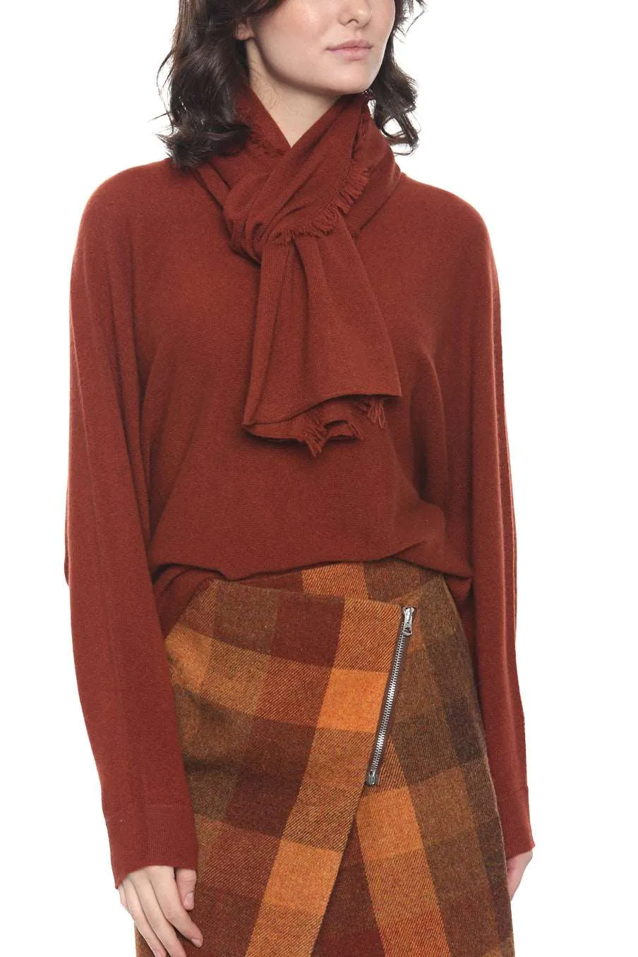Cashmere Mini Fringe Scarf