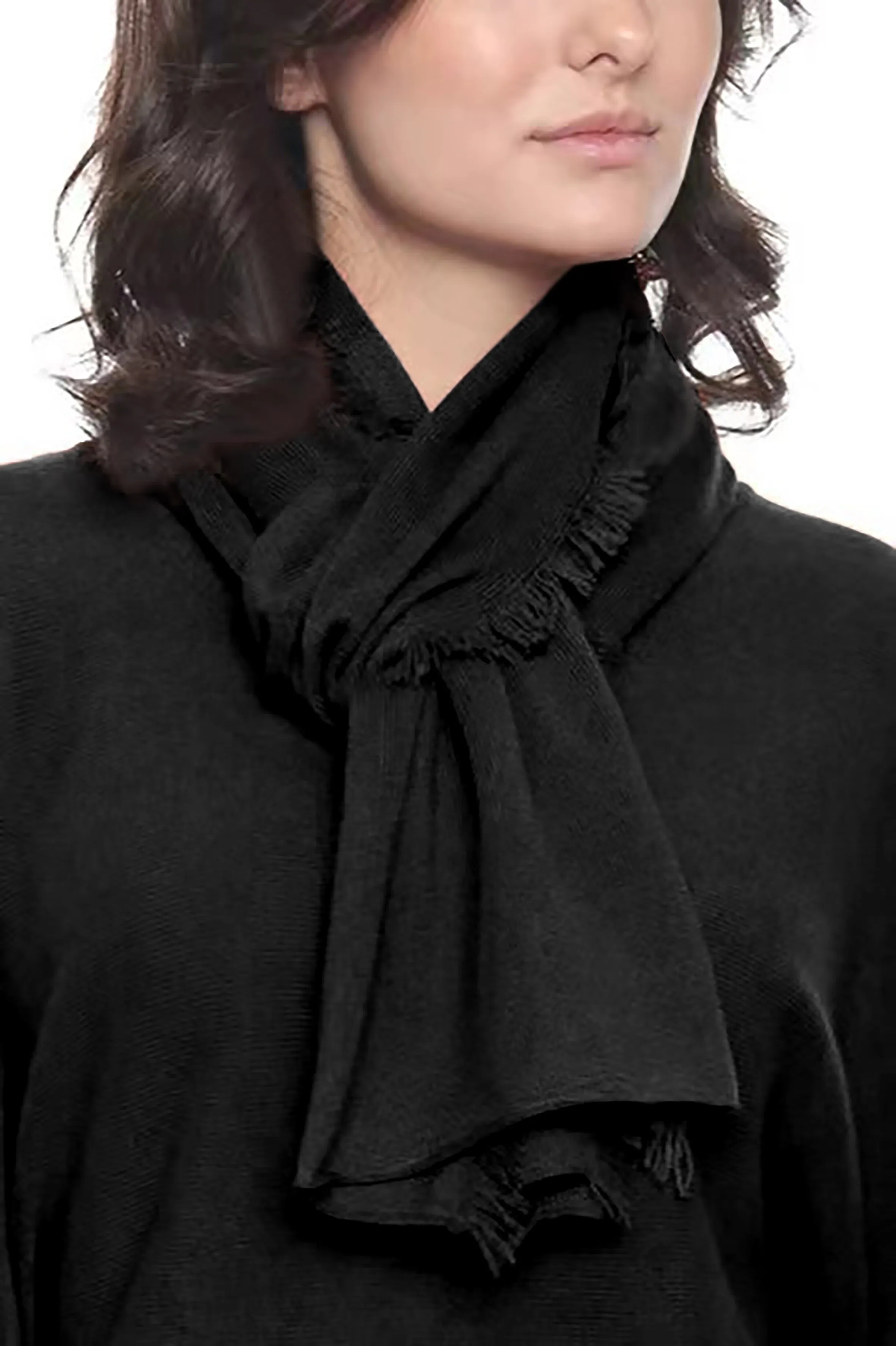 Cashmere Mini Fringe Scarf