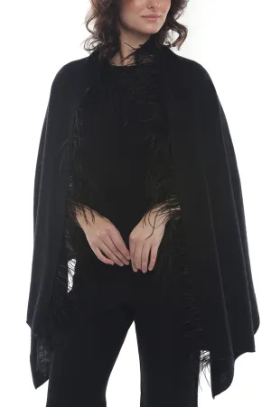 Cashmere Ostrich Feather Shawl