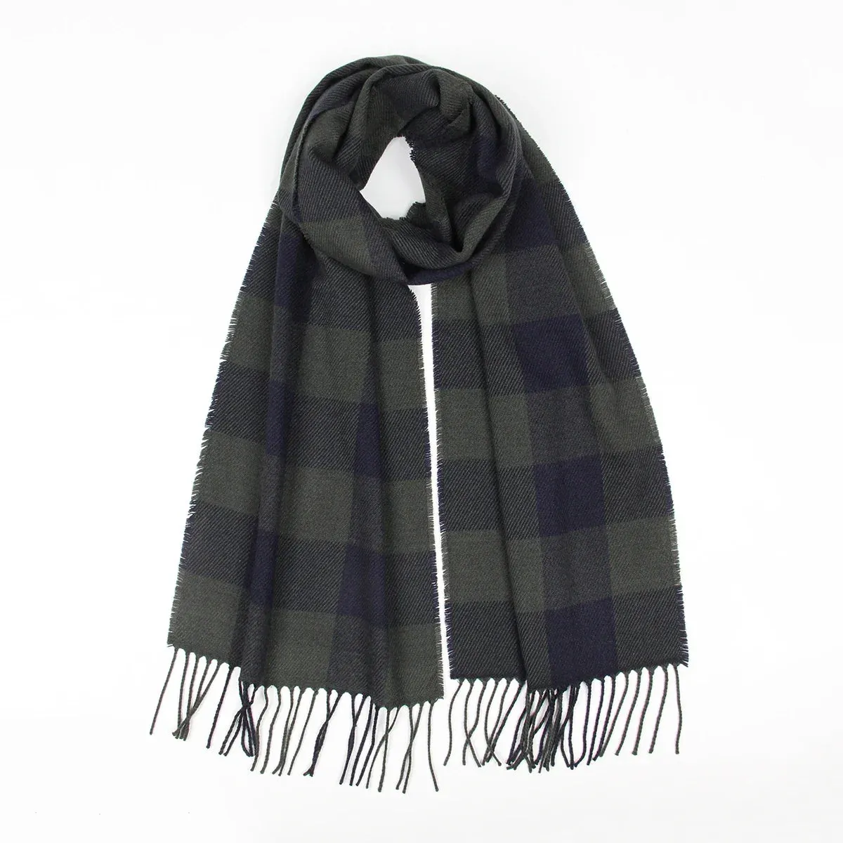 Cashmere Plaid Scarf Winter Pashmina Shawl And Wrap Unisex Thick Foulard Lady Tassel Warm Scarves Bufanda Stole