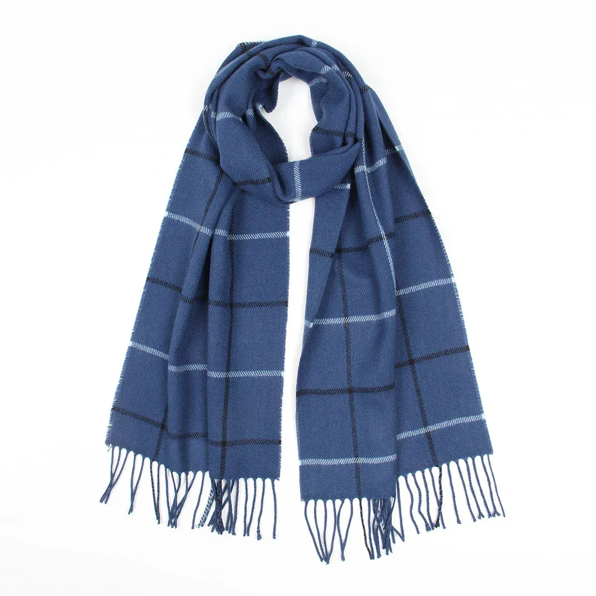 Cashmere Plaid Scarf Winter Pashmina Shawl And Wrap Unisex Thick Foulard Lady Tassel Warm Scarves Bufanda Stole