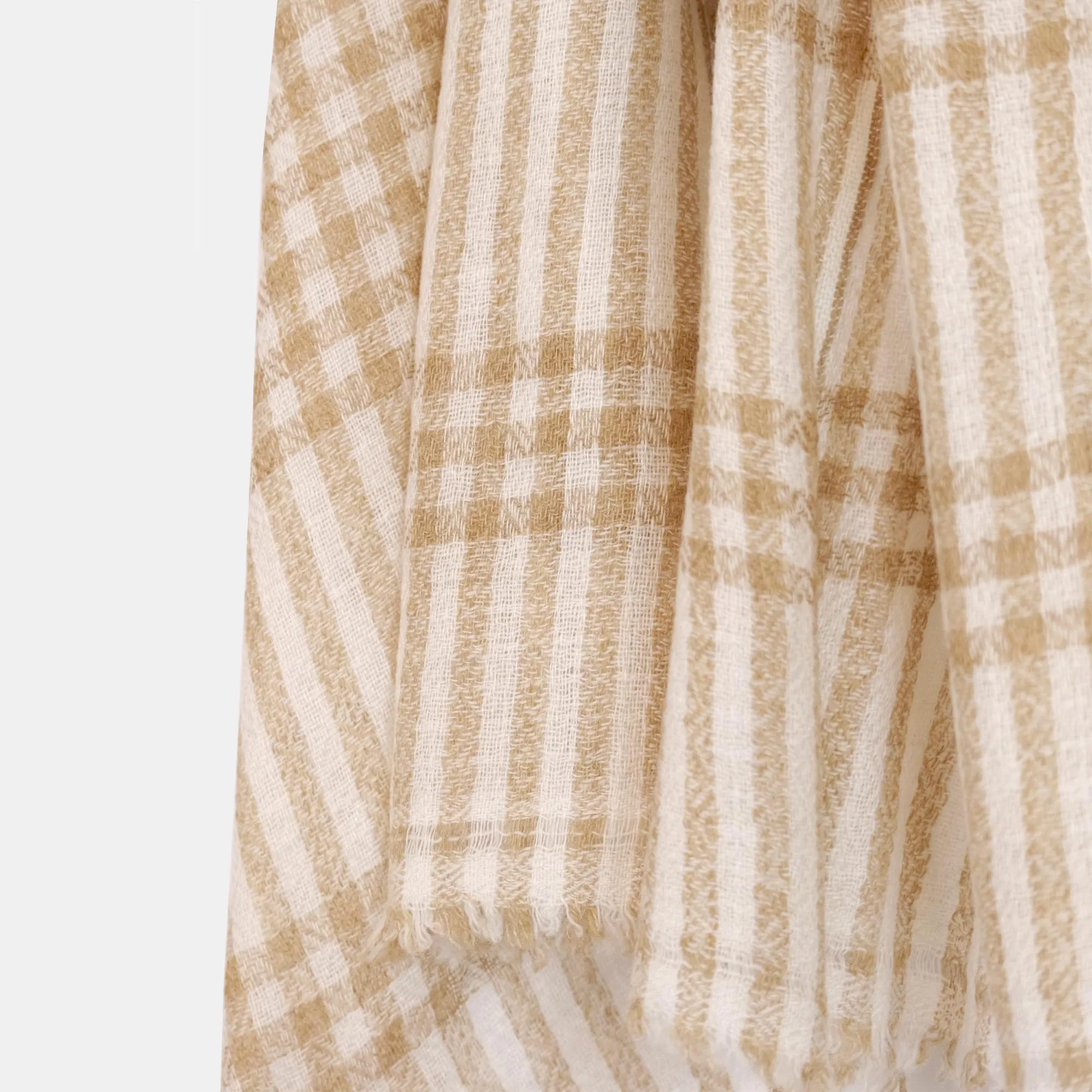 Cashmere Scarf - Square Latte