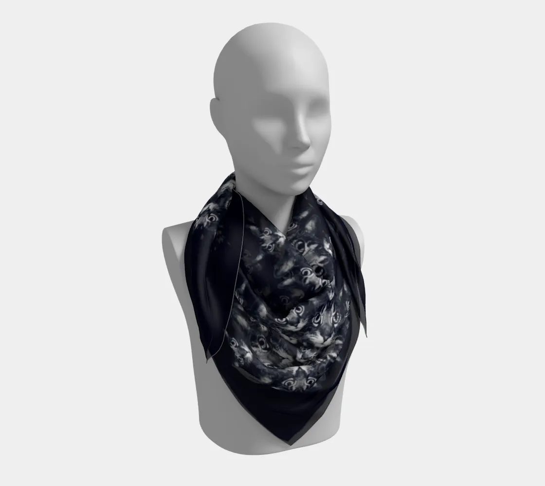 CAT MANDALA CHIFFON SCARF