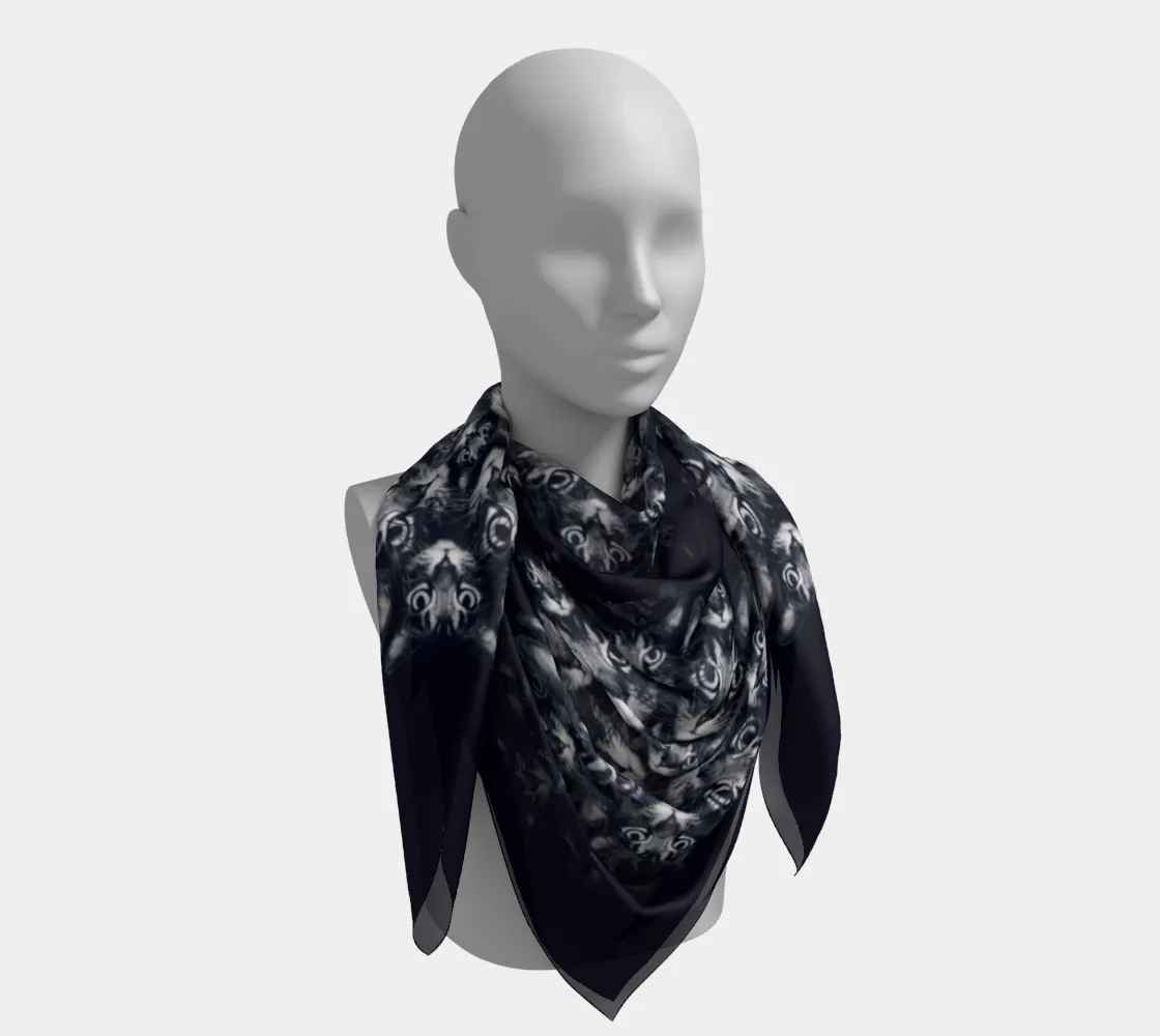 CAT MANDALA CHIFFON SCARF