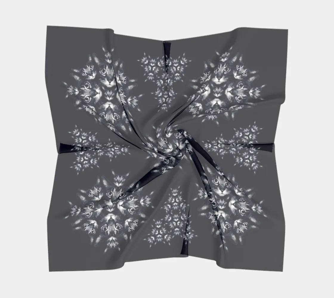 CAT MANDALA CHIFFON SCARF