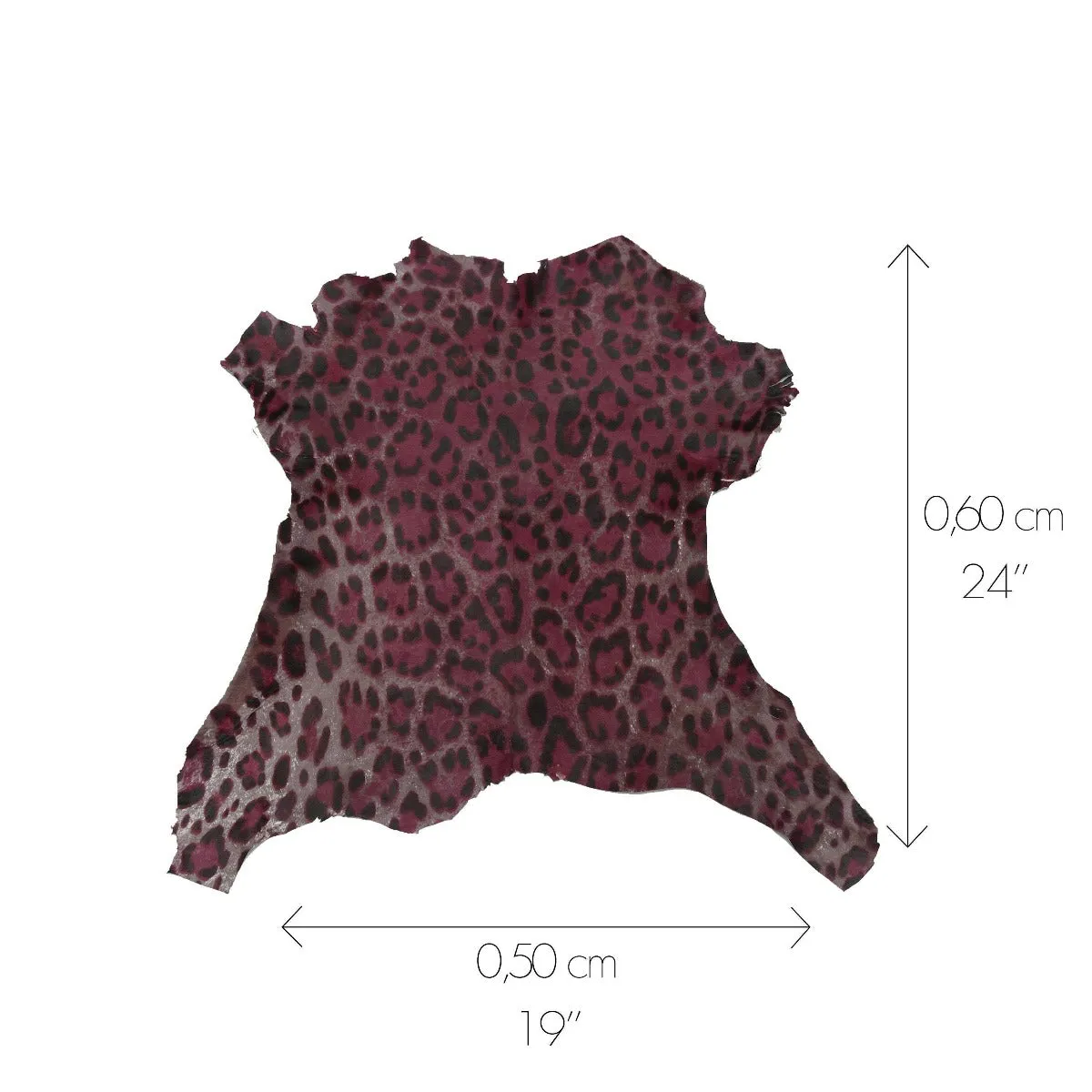Cherry Leopard Patterned Ponyskin