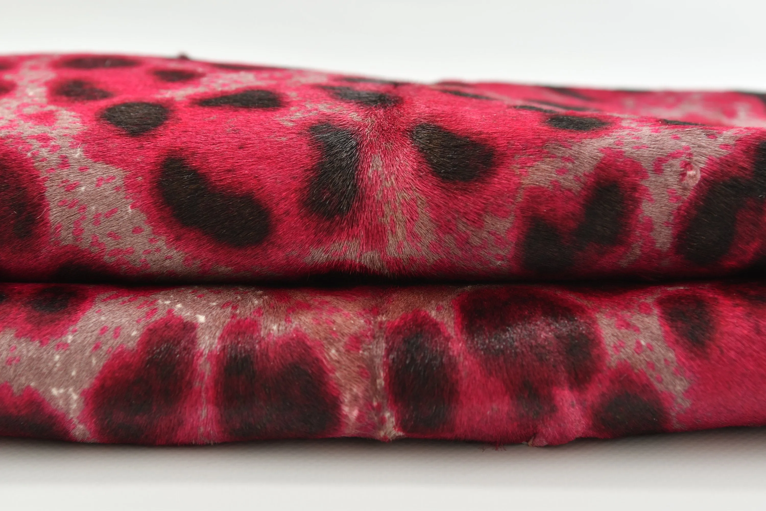Cherry Leopard Patterned Ponyskin