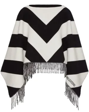 Chevron Stripe Wool and Cashmere Shawl