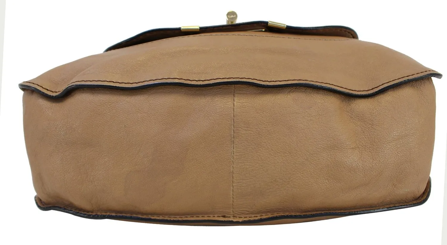 CHLOE Marcie Lock 2way Leather Brown Satchel Bag