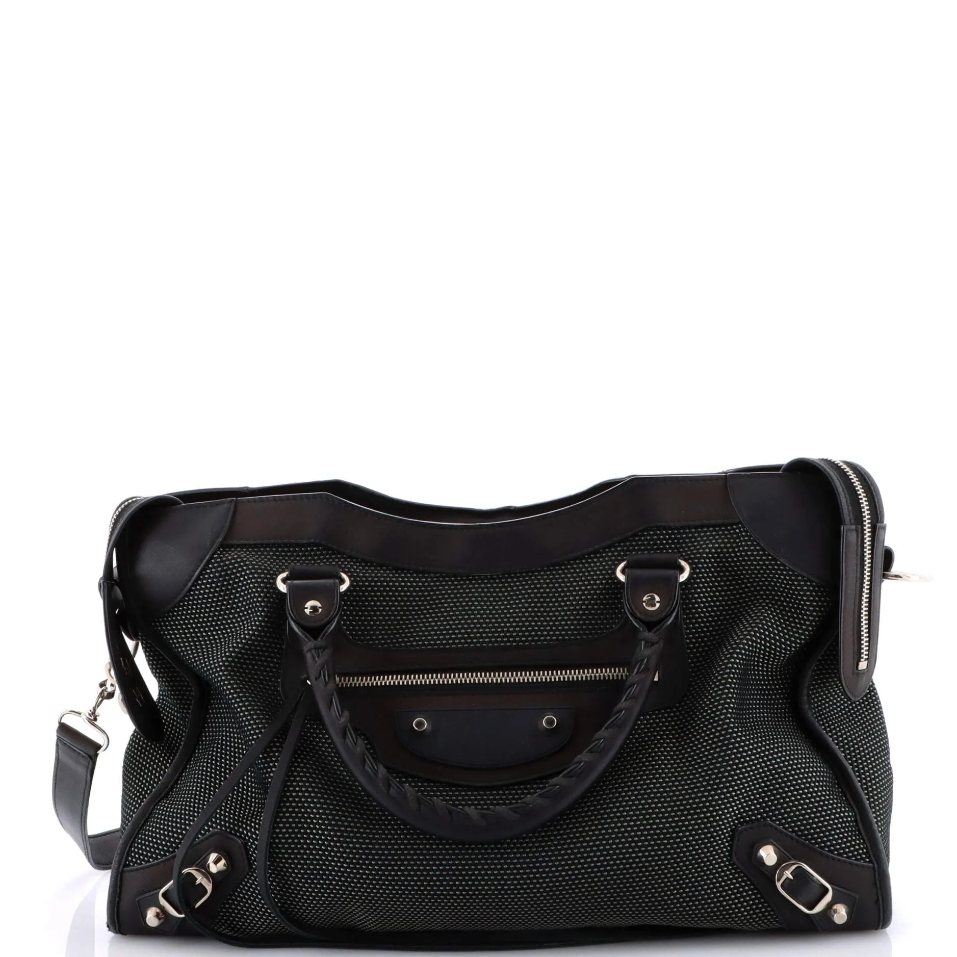 City Classic Studs Bag Mesh and Leather Medium