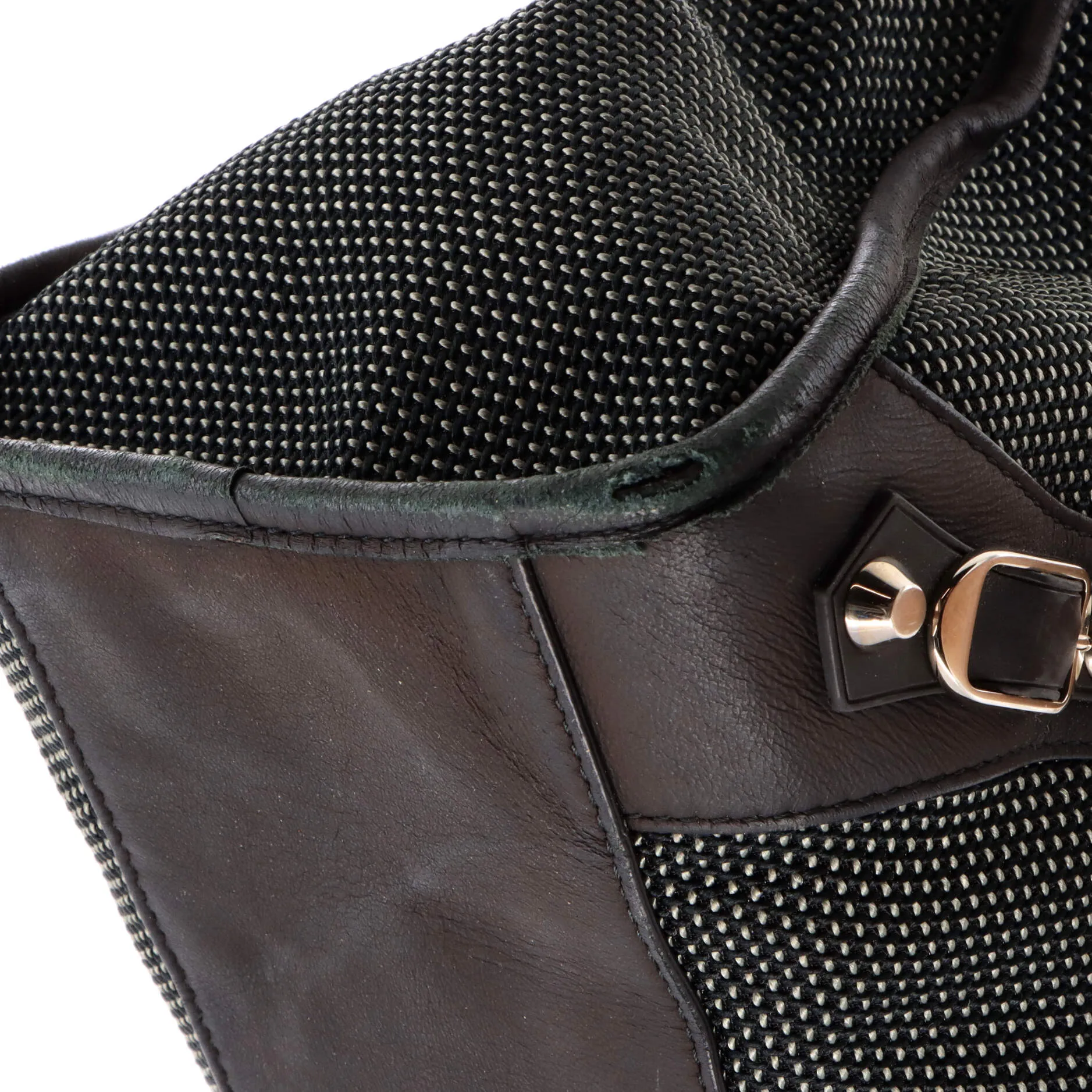 City Classic Studs Bag Mesh and Leather Medium