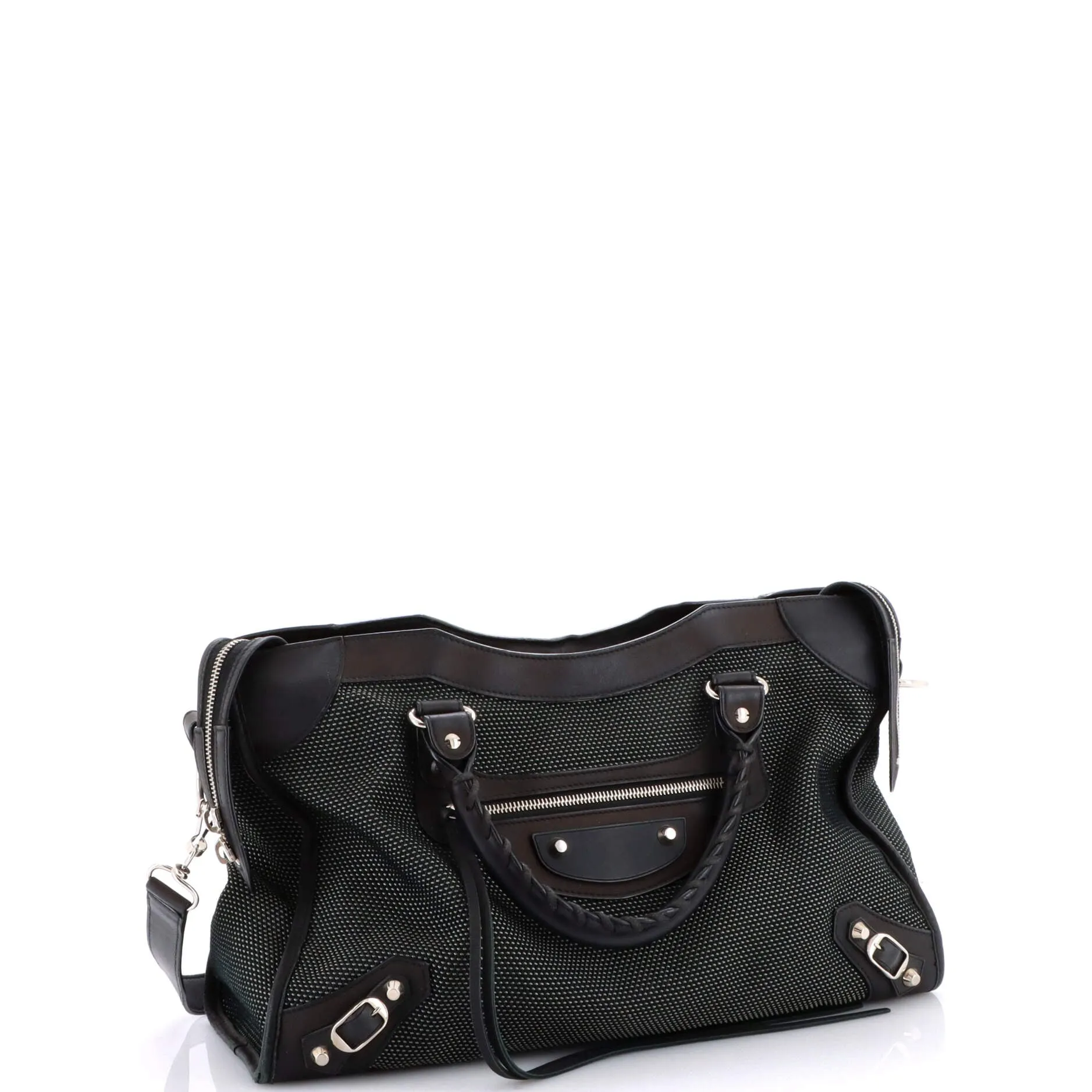City Classic Studs Bag Mesh and Leather Medium
