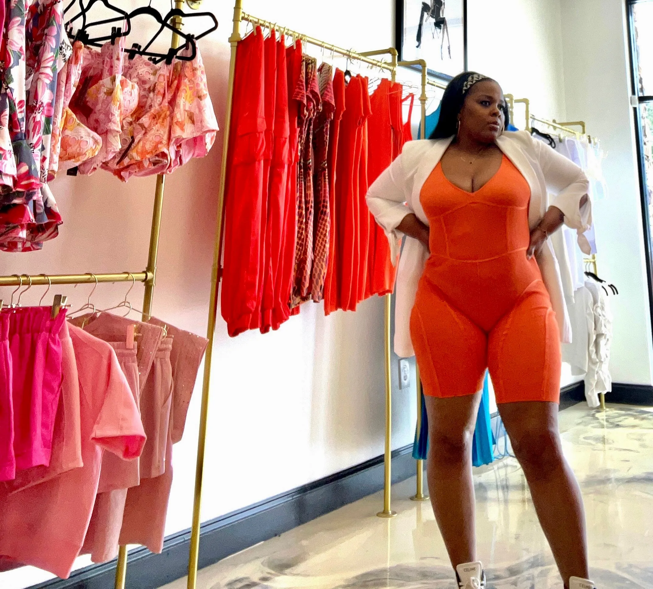 Coiley Romper - Orange