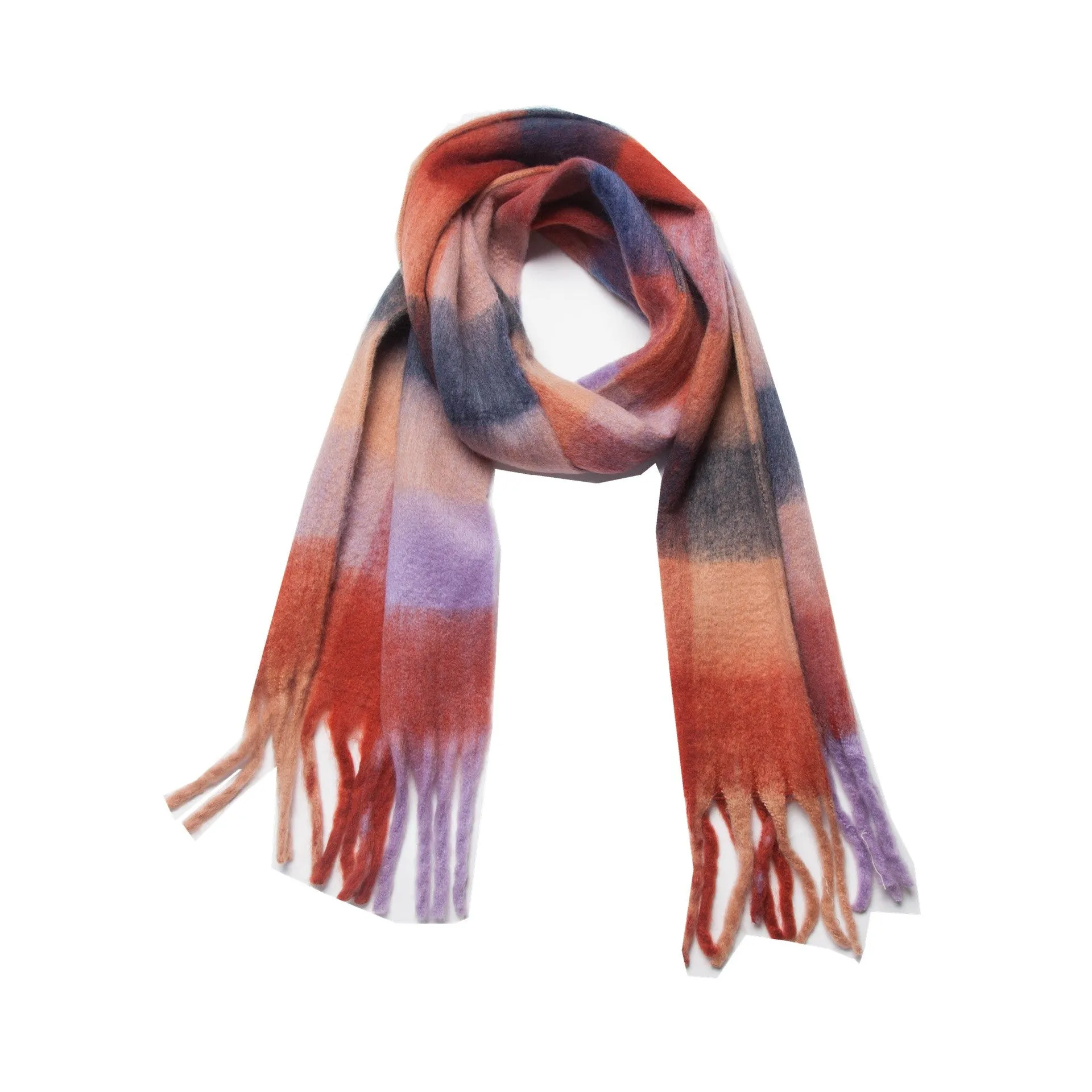 Coloful Plaid Tassel Scarves DPKS1012